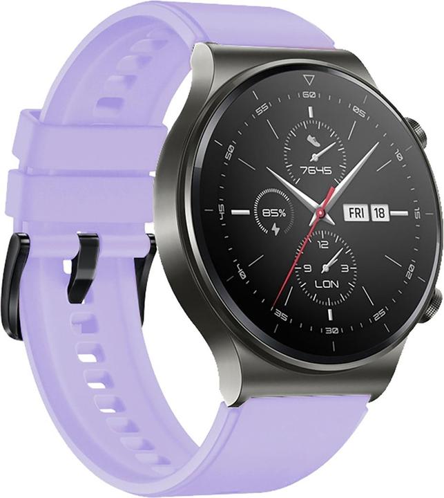 Image du produit Marka Niezdefiniowana Bracelet en silicone pour Huawei Watch GT 2/3/4/2 Pro/3 Pro/4 Pro/GT 2e 46mm - Violet (46 mm, Silicone)