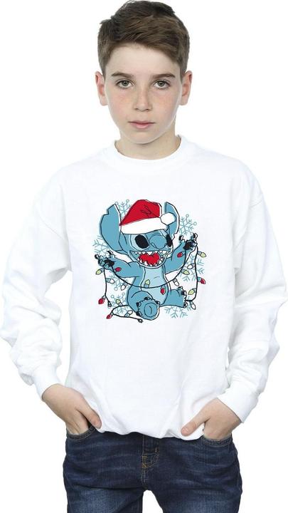 Produktbild Disney Lilo And Stitch Christmas Lights Sketch Sweatshirt Jungen (128)