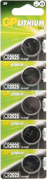 GP Batteries Lithium Cell (5 Stk., CR2025, 160 mAh)