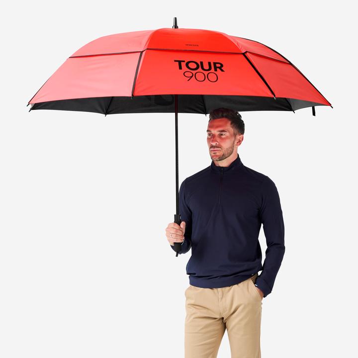 Actual product image Inesis Golf Regenschirm Tour 900 170 cm rot und schwarz