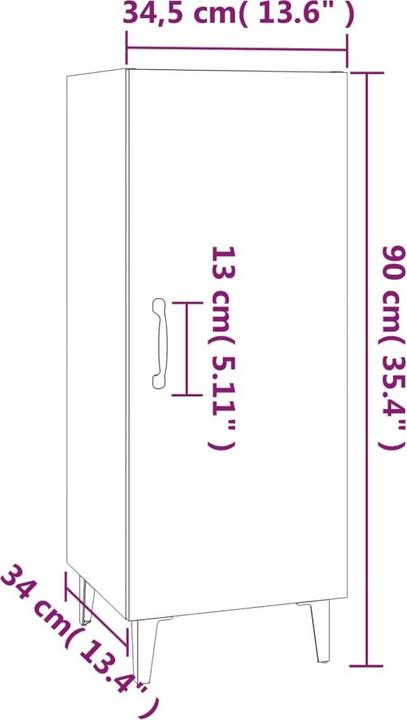 Image du produit vidaXL Sideboard (34.50 x 34 x 90 cm)