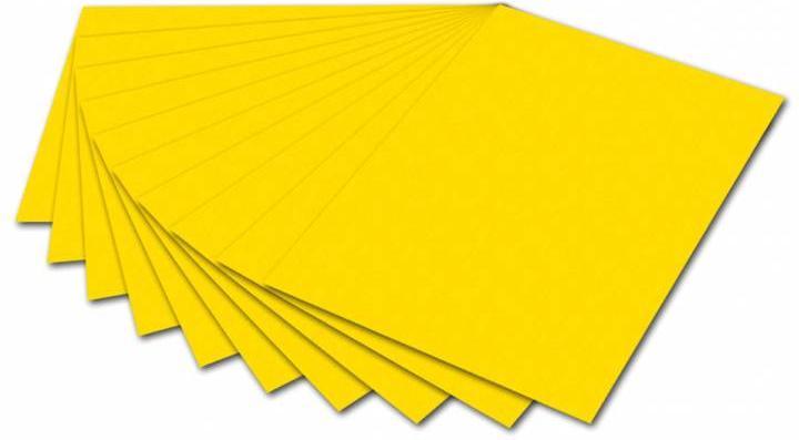 Actual product image Folia Clay paper, DIN A4, 130 g/sqm, banana yellow (130 g/m², 100x)
