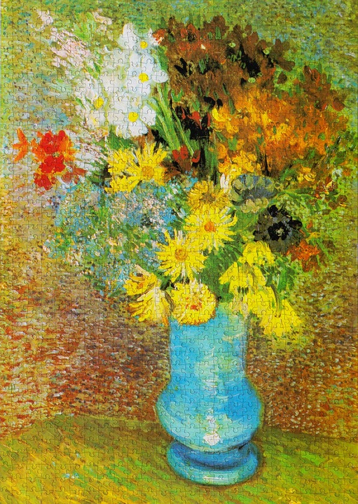 Actual product image Enjoy Puzzle ENJOY-1158 - Vincent Van Gogh: Vase with Daisies and Anemones, Puzzle, 1000 Pieces (1000 pieces)