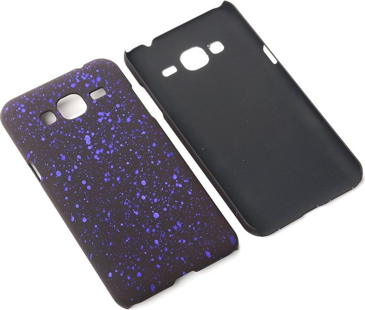 Actual product image König Design Mobile Cover Protection Case Bumper Cases for Samsung Galaxy J3 3D Stars Purple (Samsung Galaxy J3 (2016))