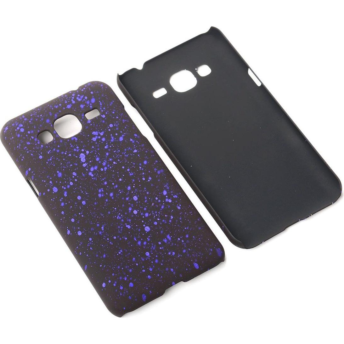 König Design Handy Hülle Schutz Case Bumper Etuis für Samsung Galaxy J3 3D Sterne Lila (Samsung Galaxy J3 (2016)), Smart...