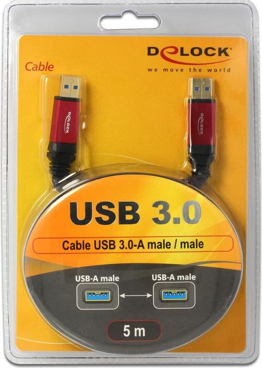 Produktbild Delock USB3.0 Kabel, A-Stecker zu A-Stecker (5 m, USB 3.0, 4.50 W)