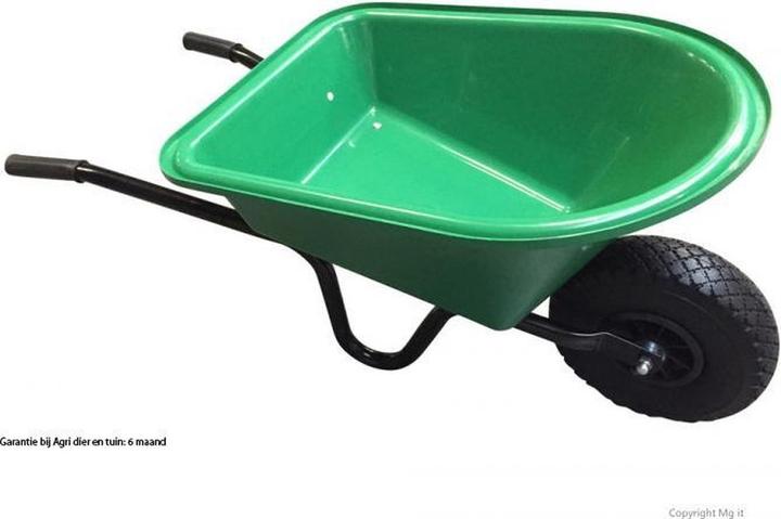 Produktbild FORT Kinderschubkarre 20l grün montiert, mit PU-Rad