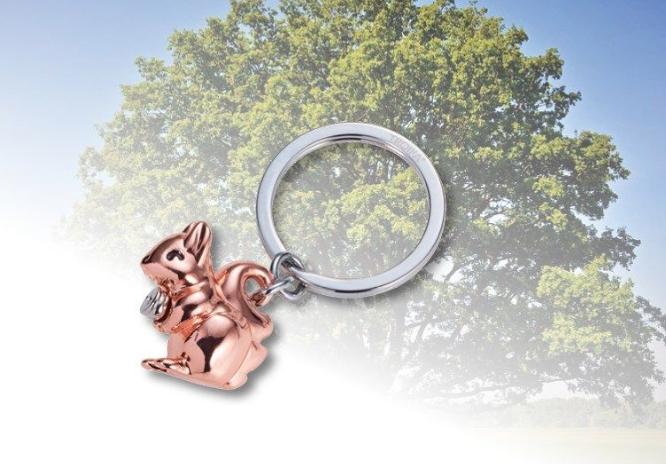 Actual product image Troika Keyring Cuckold Shiny Grey/Rosa Gold