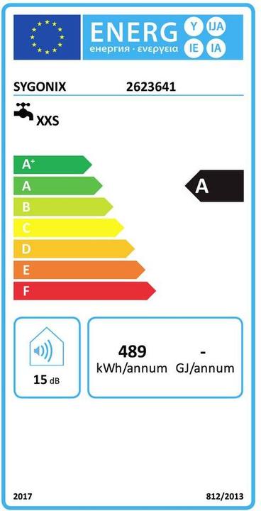 Label énergétique Sygonix Chauffe-eau instantané
