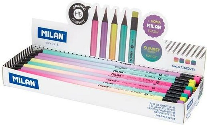 Immagine prodotto Matita rotonda HB con gomma Sunset (24 pezzi) (2.20 mm, HB, 24 x)