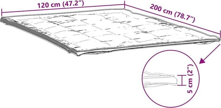 Produktbild vidaXL Matratzenschoner (120 x 200 cm)