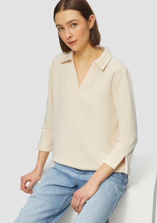 Produktbild s.Oliver Sweatshirt Sweatshirt aus Scuba mit Polokragen (36)