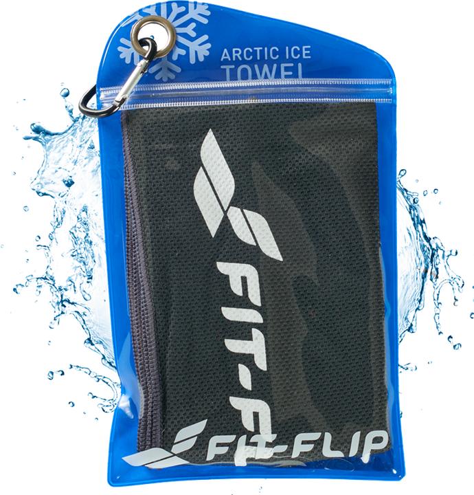 Immagine prodotto Fit-Flip Airflip Towel Kühlhandtuch Mikrofaser mit Tasche 100x30cm (100 x 30 cm)