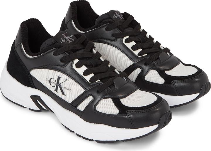 Actual product image Calvin Klein Retro Tennis Lace up Heren Sneakers - Zwart/Wit - Maat 42 (42)
