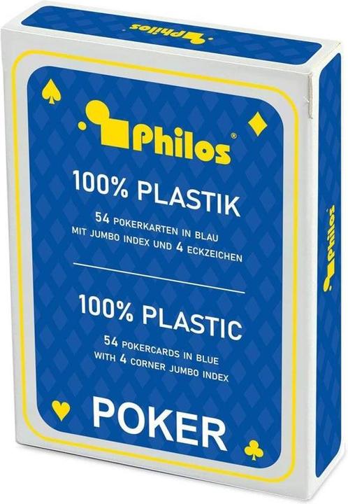 Produktbild Philos Pokerkarten - blau - Plastik (Deutsch)