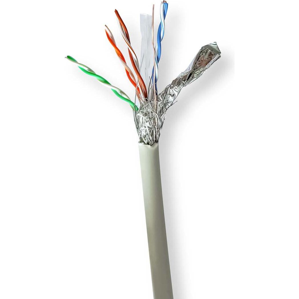 Nedis Netzwerk-Kabel Rollen CAT6 Litzenleitung S/FTP Reines Kupfer 305.0 m Innenbereich (S/FTP, CAT6, 305 m), Netzwerkka...