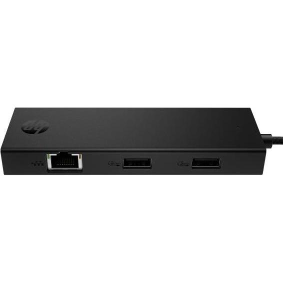 HP Hub USB-C portatile universale (B8SU8UT) (USB-C), Docking station + Hub USB, Nero