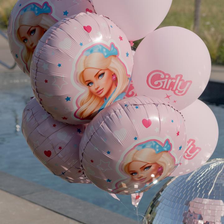 Actual product image Santex Girly Ballons Partydeko für den Kindergeburtstag (6 x)