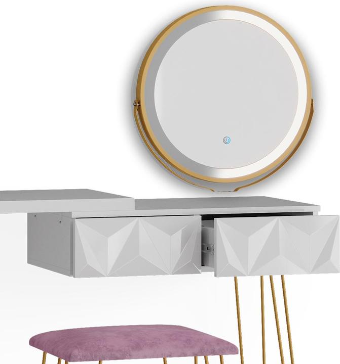 Image du produit Vicco Bella avec éclairage LED et tabouret (120 x 37 x 76 cm)