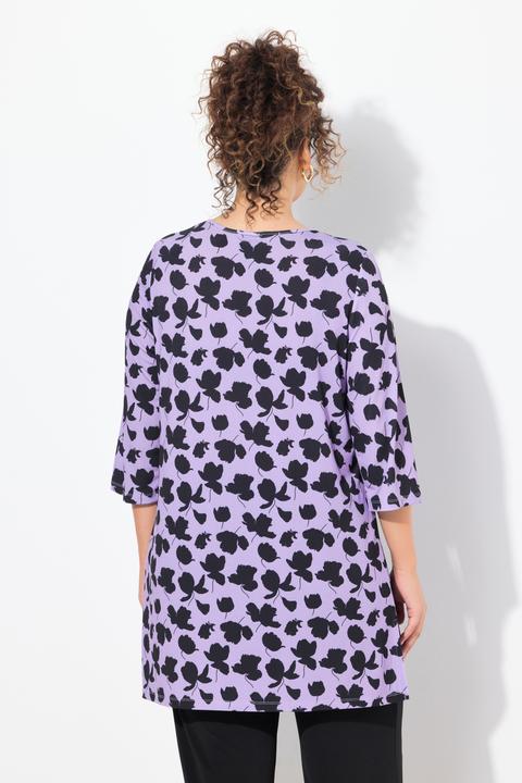 Produktbild Ulla Popken Longshirt, A-Linie, Tunika-Ausschnitt, 3/4-Arm (50, 52)