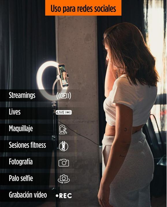 Produktbild KSIX Kit Studio Live Max LED Ring With Floor Tripod 1.60 M For Smartphone (Ringlicht)