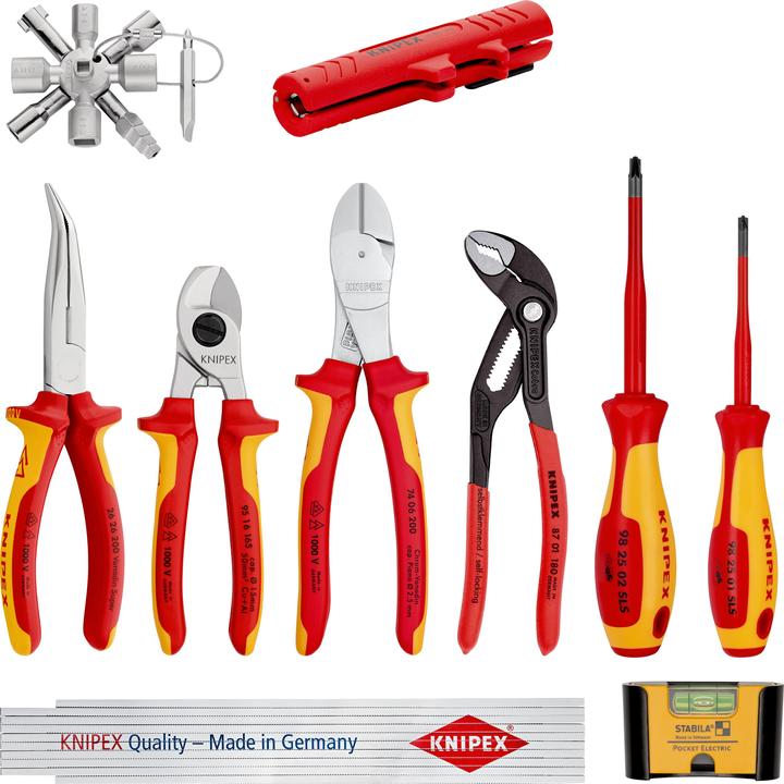 Productafbeelding Knipex Elektronicatangset met gereedschap voor het werken aan elektronische componenten 00 20 16 P ESD (215 mm)