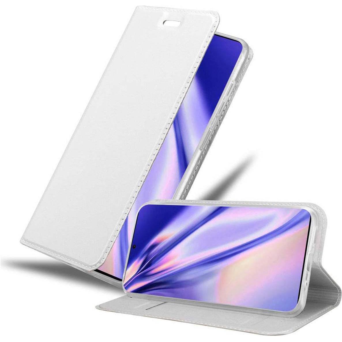 Cadorabo Book Classy Style Cover (Samsung Galaxy S20 Ultra), Smartphone Hülle, Silber