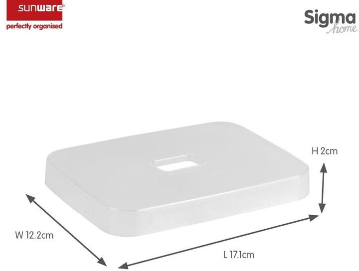 Actual product image Sunware Sigma home transparent lid for storage box 2.5 litres (2 x 12 x 17 cm)