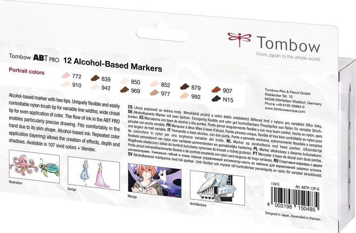 Produktbild Tombow Stifte Portrait Farben, Box, 12er-Set (12x)