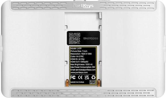 Actual product image Portkeys LH7P 7 inch white touchscreen monitor (7", Full HD)
