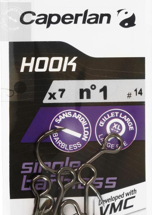 Actual product image Caperlan hook single barbless 150256