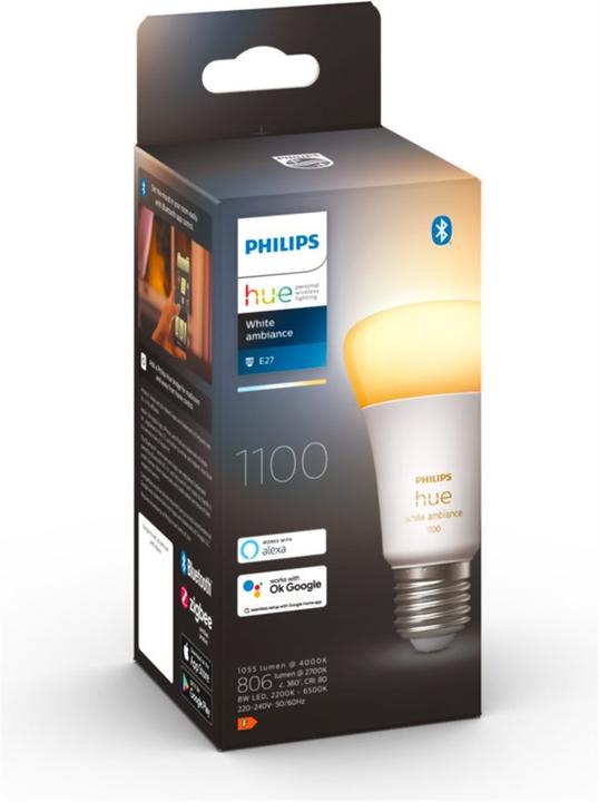 Produktbild Philips Hue White Ambiance (E27, 11 W, 1100 lm, 2 x, F)