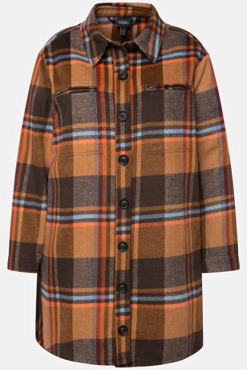 Actual product image Ulla Popken Longline Flannel Shacket (46, 48)