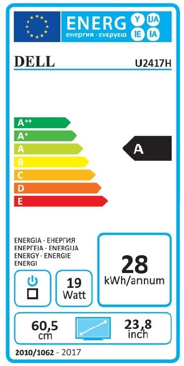 Energie-Label Dell U2417H (1920 x 1080 Pixel, 23.80")