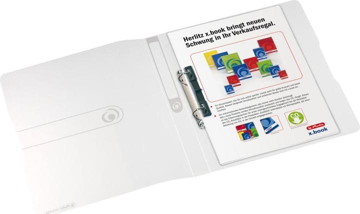 Actual product image Herlitz Ring binder easy orga to go, A4, 2-ring, white transp. D-Combi mechanism, spine width: 27 mm (A4, 27 mm, 1 pcs.)