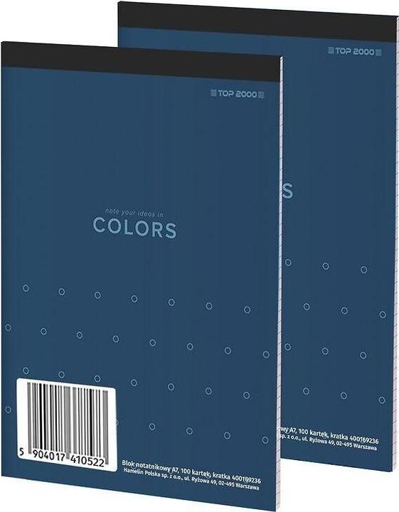 TOP A7/100K-Farben-Notizbuch (10 Stück) (A7, Nessuna, Copertina morbida)