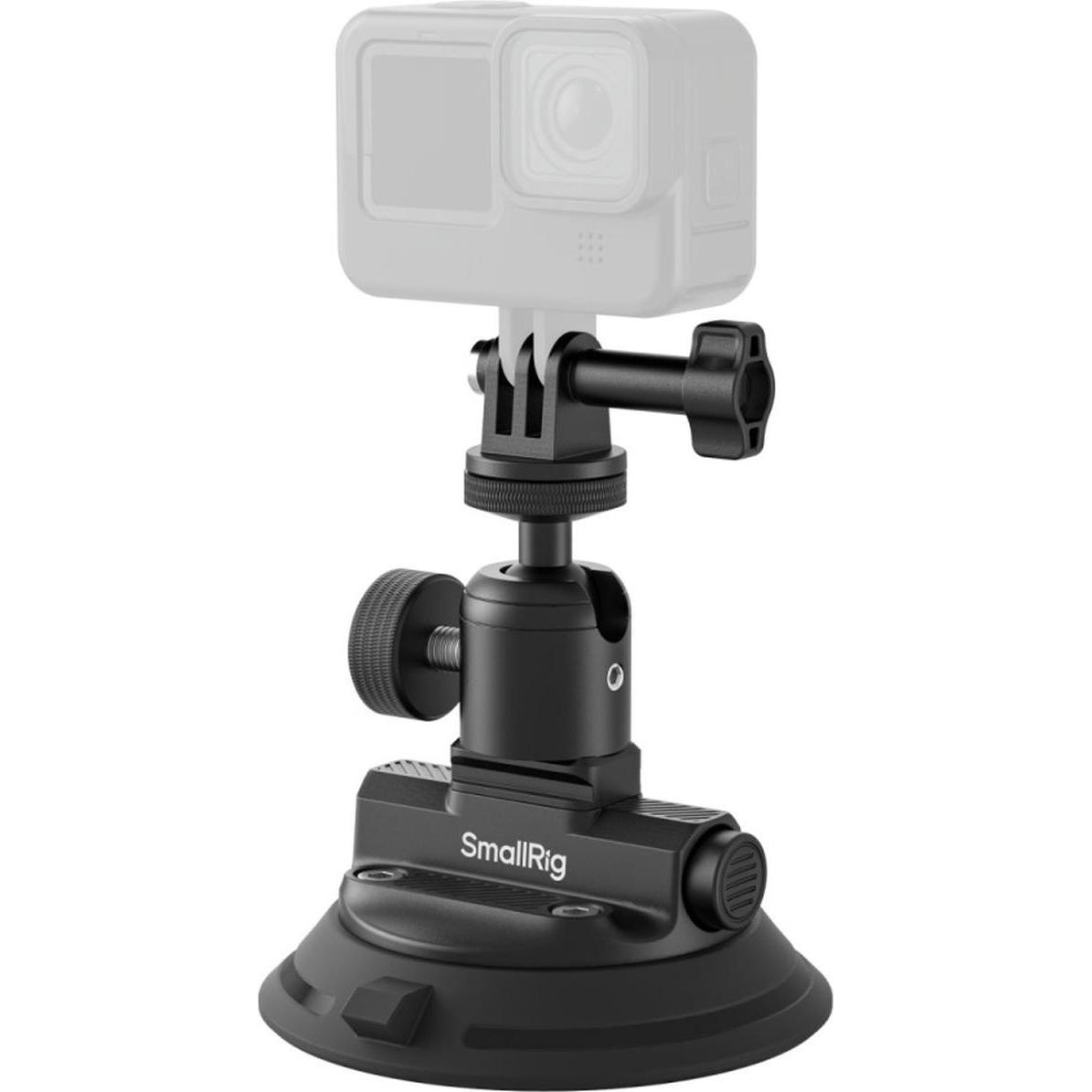 SmallRig 5843 Vehicle Suction Cup Support Kit for Action Cameras, Accessori action cam, Nero