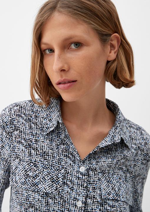 Produktbild s.Oliver Bluse Viskosebluse mit Allovermuster (48)