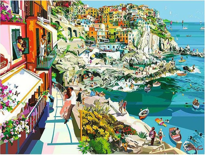 Produktbild Ravensburger Puzzle 16953 Verliebt in Cinque Terre 1500 Teile Puzzle (1500 Teile)