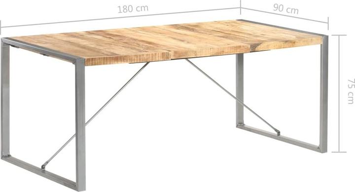 Actual product image vidaXL Dining table (90 x 180 x 75 cm)