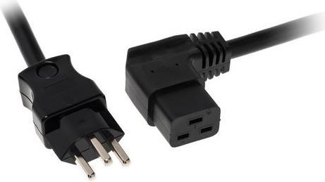 Produktbild Diggelmann Netzkabel T23 - C19 90° gewinkelt (2.50 m)