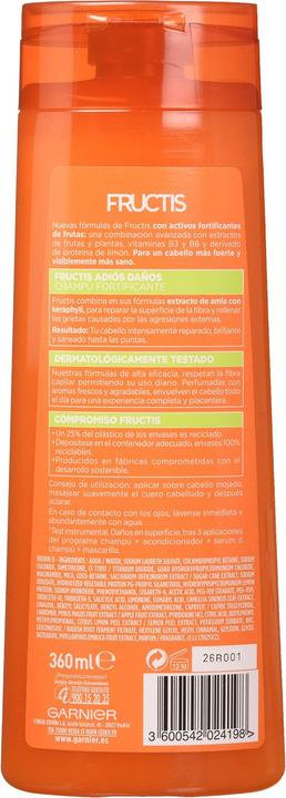 Image du produit Garnier FRUCTIS ADIÓS DAÑOS champú 360 ml (360 ml, Shampoing liquide)