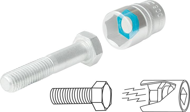 Actual product image HAZET Magnetic insert ∙ for sockets 960MGT ∙ Outside hexagon profile (14 mm, 18 mm, 11 mm, 12 mm, 17 mm, 15 mm, 13 mm, 16 mm, 10 mm)