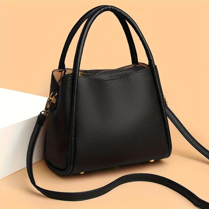 Only-Bags.Store Chic Solid Color Bucket Bag - Vielseitige Crossbody & Schulter Handtasche mit verstellbarem Riemen