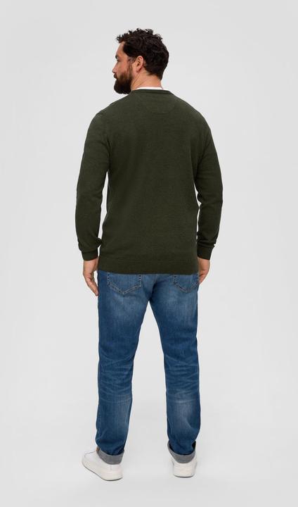 Produktbild S.Oliver Strickpullover Strickpullover mit Logo-Stickerei (4XL)