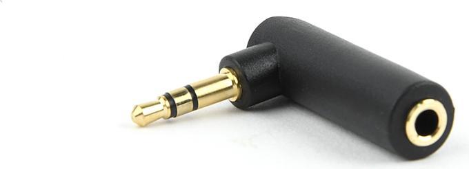 Produktbild Cablexpert 3.5mm Klinke – 3.5mm Buchse (Winkeladapter)
