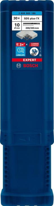 Produktbild Bosch Professional Zubehör EXPERT SDS plus-7X Hammerbohrer, 10 x 200 x 265 mm, 30-tlg. (10 Millimeter)
