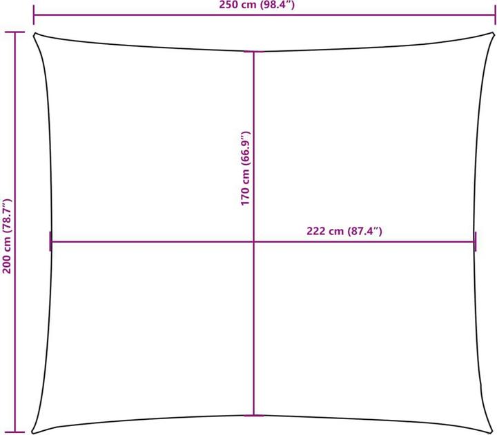 Produktbild vidaXL Sonnensegel (200 x 250 cm)