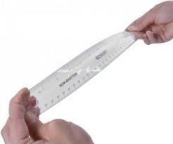Productafbeelding Westcott Platte liniaal, 150 mm, flexibel, transparant (15 cm)