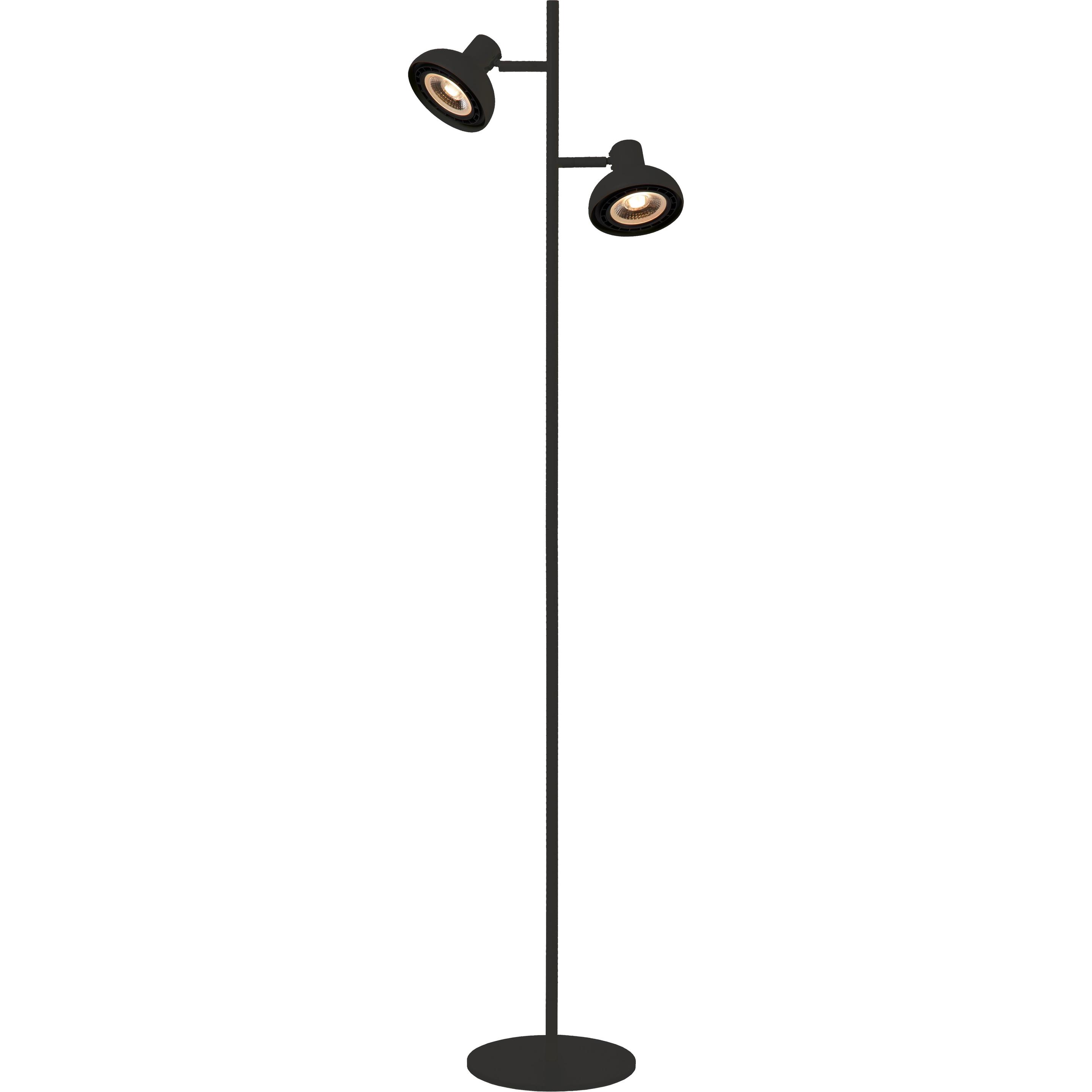 Lucide, Stehlampe, SENSAS - Stehlampe - 2xES111 - Schwarz 30797/02/30 (GU10)